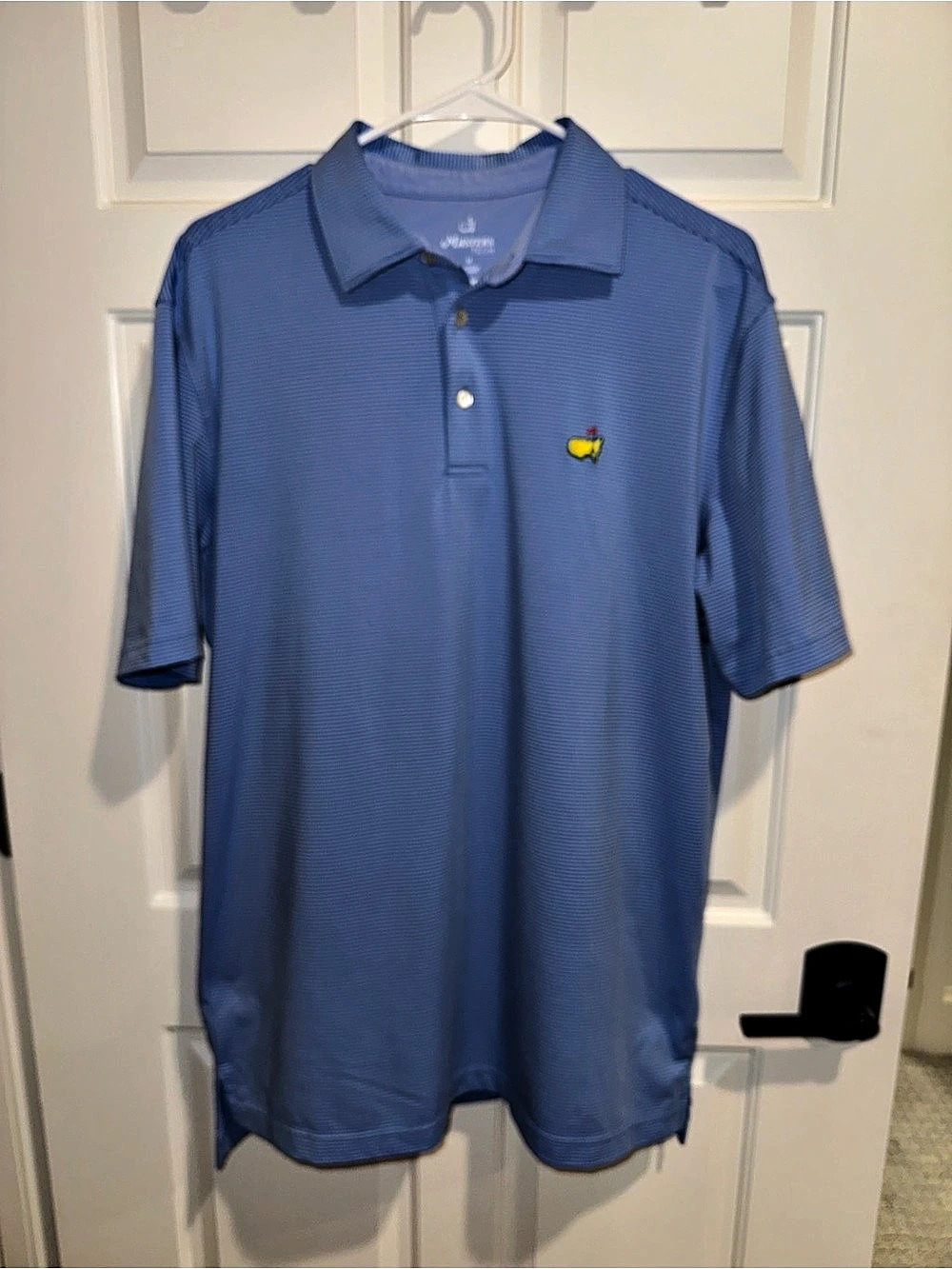 Masters Tech Polo Striped Polo in Blue Size Medium Like New